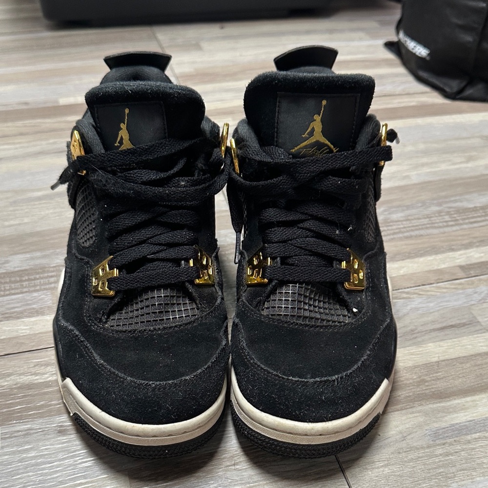 Jordan 4 Retro Royalty Black and Gold Sneakers